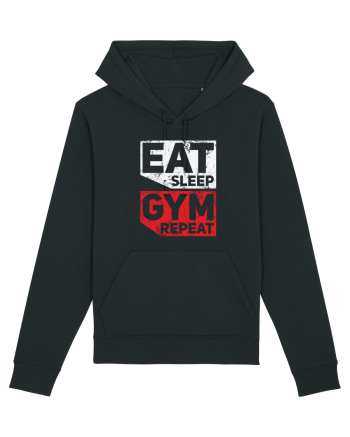 Eat sleep gym repeat Black