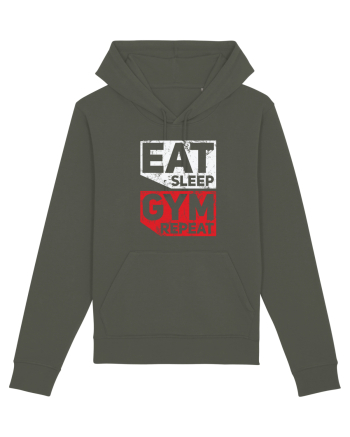 Eat sleep gym repeat Khaki