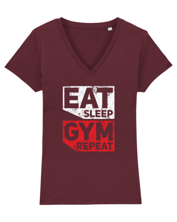 Eat sleep gym repeat Burgundy