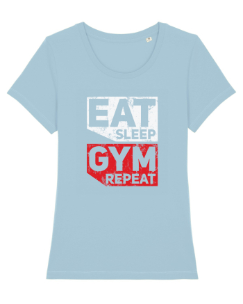 Eat sleep gym repeat Sky Blue
