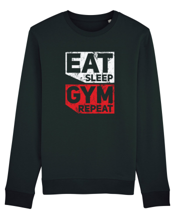 Eat sleep gym repeat Black