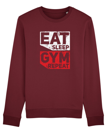 Eat sleep gym repeat Burgundy