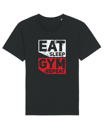 Eat sleep gym repeat Black