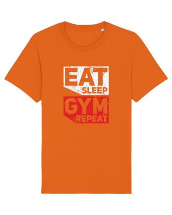 Eat sleep gym repeat Bright Orange
