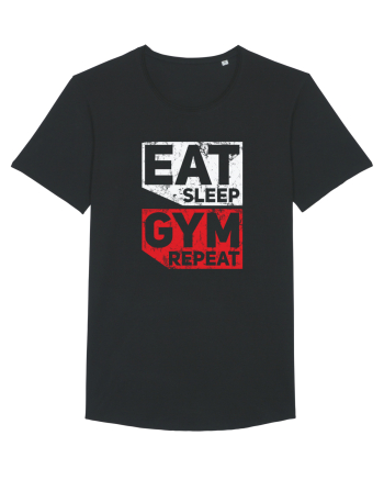 Eat sleep gym repeat Black