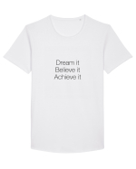 Dream it Believe it Achieve it Tricou mânecă scurtă guler larg Bărbat Skater