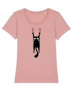Pisicuta atarnata Tricou mânecă scurtă guler larg fitted Damă Expresser