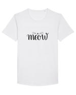 Meow Tricou mânecă scurtă guler larg Bărbat Skater