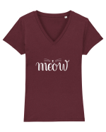 Meow cat Tricou mânecă scurtă guler V Damă Evoker