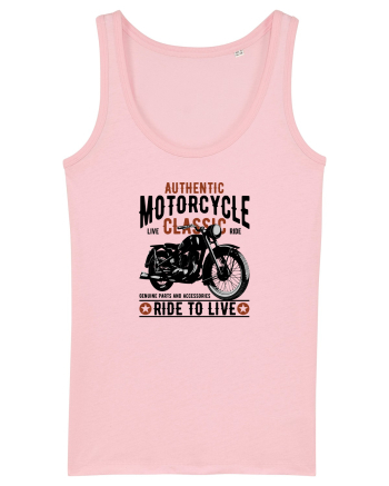Ride to Live Classic Motorcycle Cotton Pink