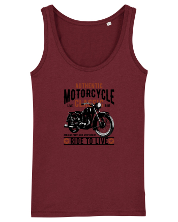 Ride to Live Classic Motorcycle Burgundy