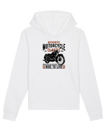 Ride to Live Classic Motorcycle White