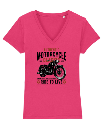 Ride to Live Classic Motorcycle Raspberry