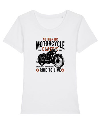 Ride to Live Classic Motorcycle White