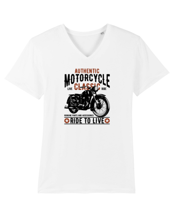 Ride to Live Classic Motorcycle White
