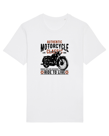 Ride to Live Classic Motorcycle White