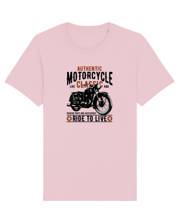 Ride to Live Classic Motorcycle Cotton Pink