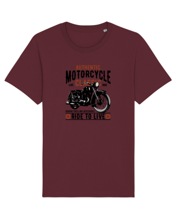 Ride to Live Classic Motorcycle Burgundy