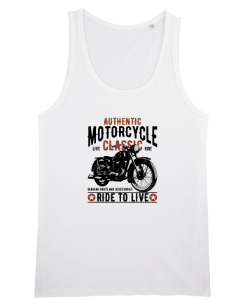 Ride to Live Classic Motorcycle White