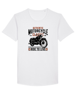 Ride to Live Classic Motorcycle Tricou mânecă scurtă guler larg Bărbat Skater