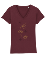 Paw #4 Tricou mânecă scurtă guler V Damă Evoker
