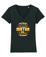 Gasoline Motor Oil California Tricou mânecă scurtă guler V Damă Evoker