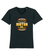 Gasoline Motor Oil California Tricou mânecă scurtă guler V Bărbat Presenter