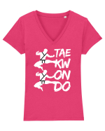Taekwondo Tricou mânecă scurtă guler V Damă Evoker