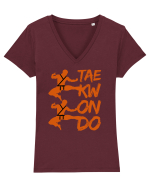 Taekwondo Tricou mânecă scurtă guler V Damă Evoker