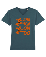 Taekwondo Tricou mânecă scurtă guler V Bărbat Presenter