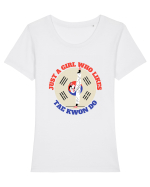 Taekwondo Tricou mânecă scurtă guler larg fitted Damă Expresser
