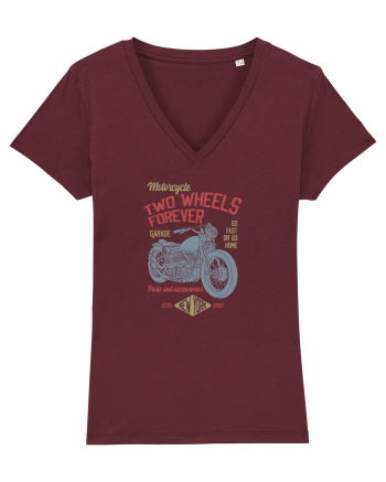 Two Wheels Forever Bobber Burgundy