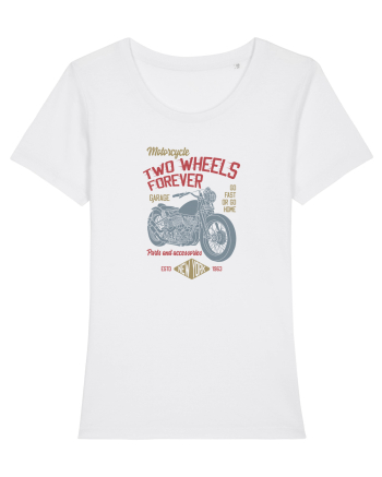 Two Wheels Forever Bobber White