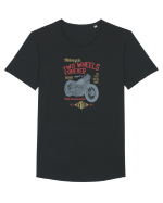 Two Wheels Forever Bobber Tricou mânecă scurtă guler larg Bărbat Skater