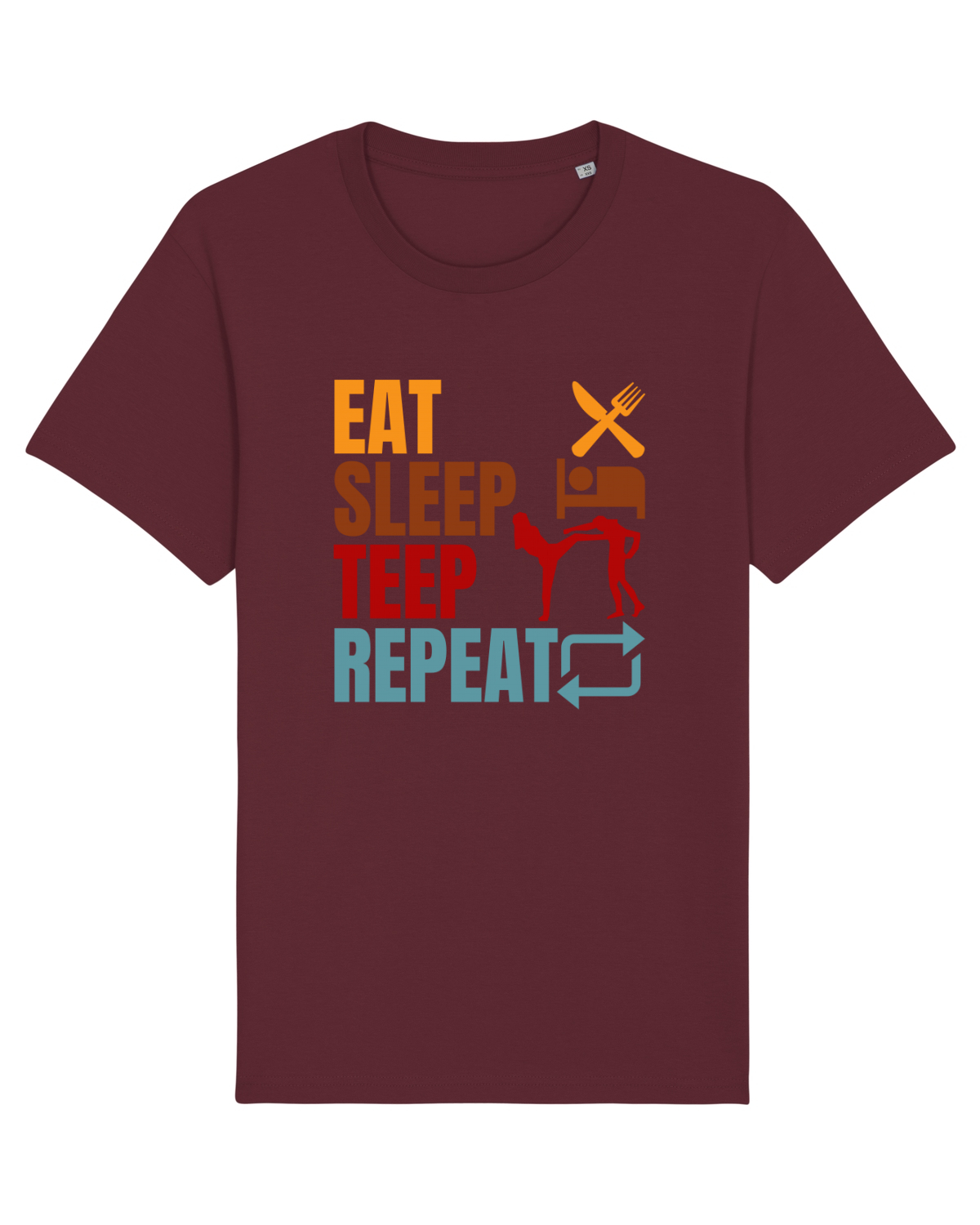 Tricou mânecă scurtă Unisex Rocker Burgundy