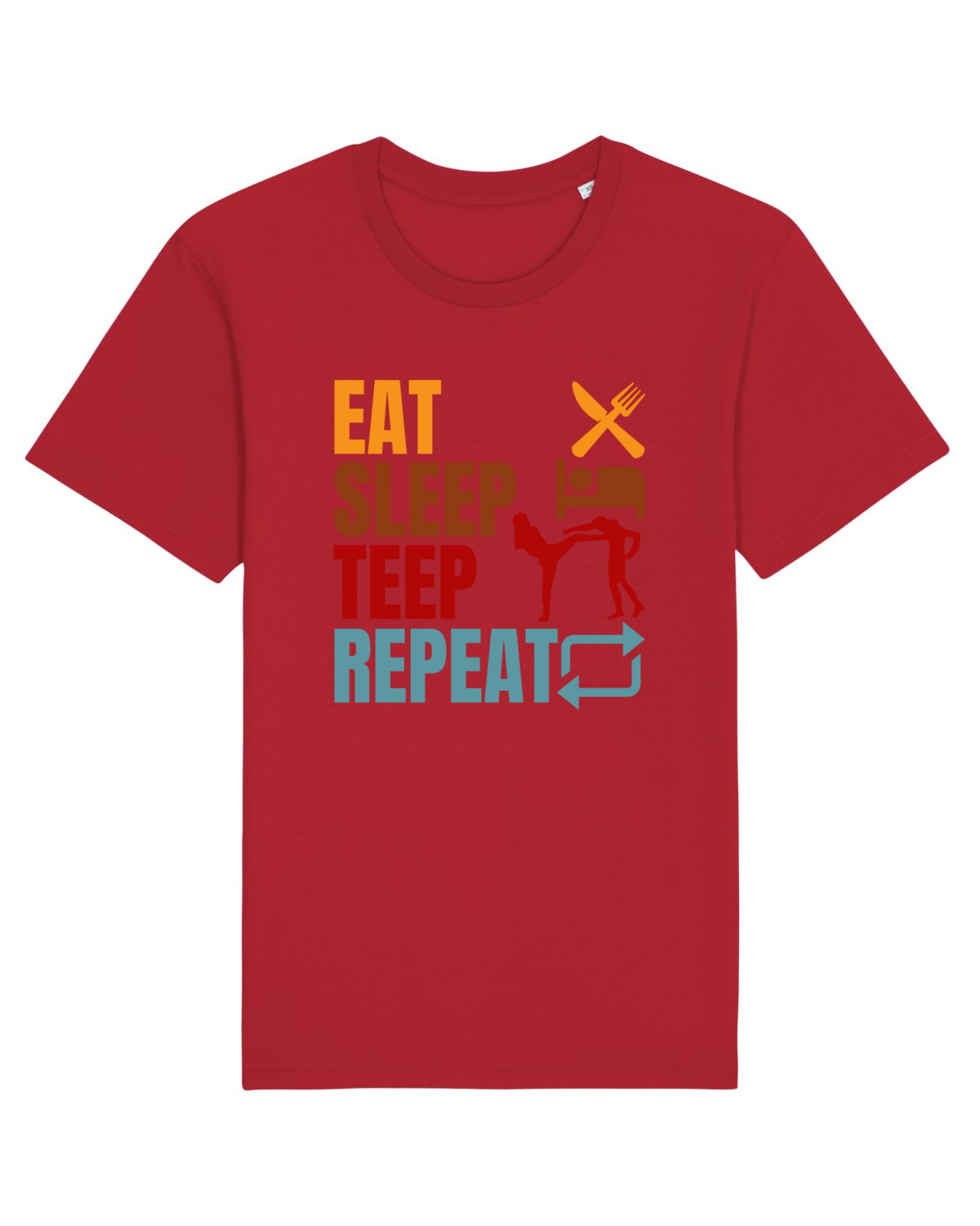 Tricou mânecă scurtă Unisex Rocker Red