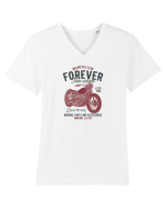 Forever Two Wheel Motorcycle Tricou mânecă scurtă guler V Bărbat Presenter