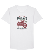 Forever Two Wheel Motorcycle Tricou mânecă scurtă guler larg Bărbat Skater