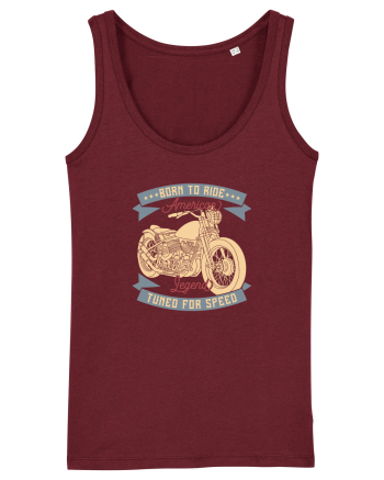 Born to Ride American Legend Motorcycle Burgundy