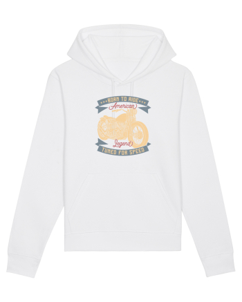 Born to Ride American Legend Motorcycle White