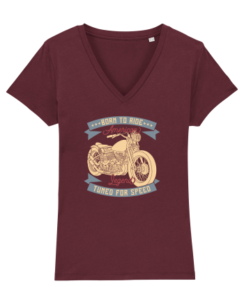 Born to Ride American Legend Motorcycle Burgundy