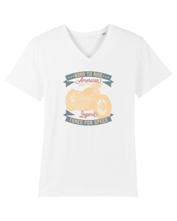 Born to Ride American Legend Motorcycle White