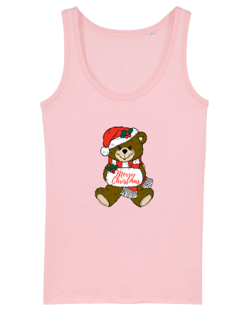 Craciun Fericit Din Partea Ursuletului De Plus Cotton Pink