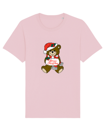 Craciun Fericit Din Partea Ursuletului De Plus Cotton Pink