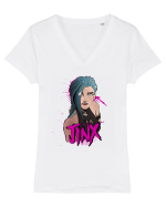 Arcane JINX Tricou mânecă scurtă guler V Damă Evoker