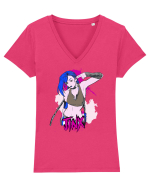 JINX Tricou mânecă scurtă guler V Damă Evoker