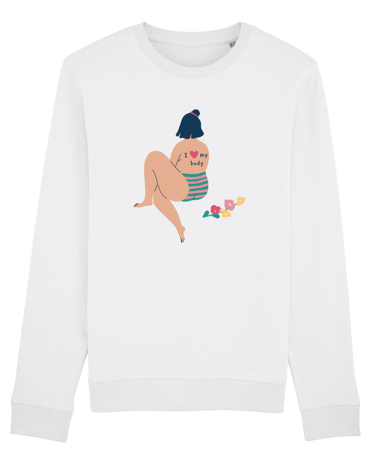 Bluză mânecă lungă Unisex Rise White