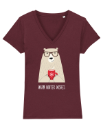Warm Winter Wishes Tricou mânecă scurtă guler V Damă Evoker