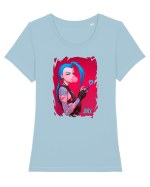 Jinx Tricou mânecă scurtă guler larg fitted Damă Expresser