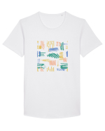 Chalk Experiment Tricou mânecă scurtă guler larg Bărbat Skater